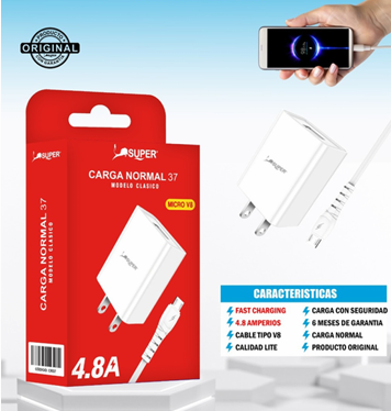 cargador cable tipo V8 - Imagen 1