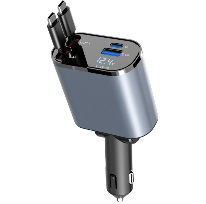 Cargador 4 en 1 para auto - Imagen 1 en peru
